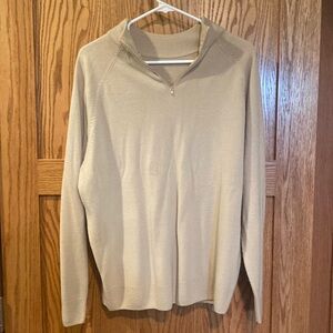 Studio Works Tan Quarter Zip Sweater 2XL